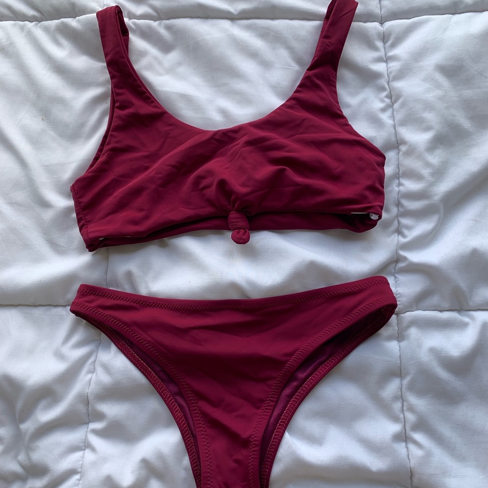 small berry pink bikini